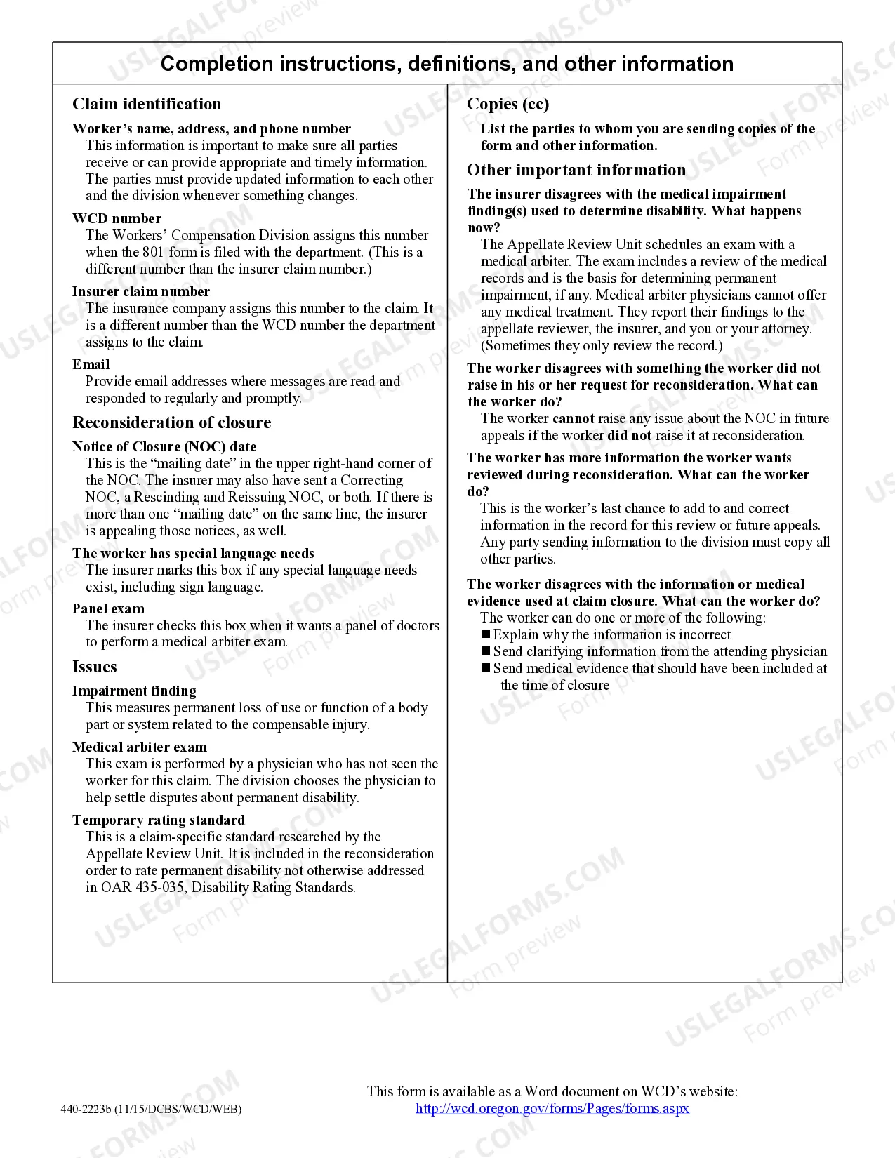 Preview Insurer Request for Reconsideration