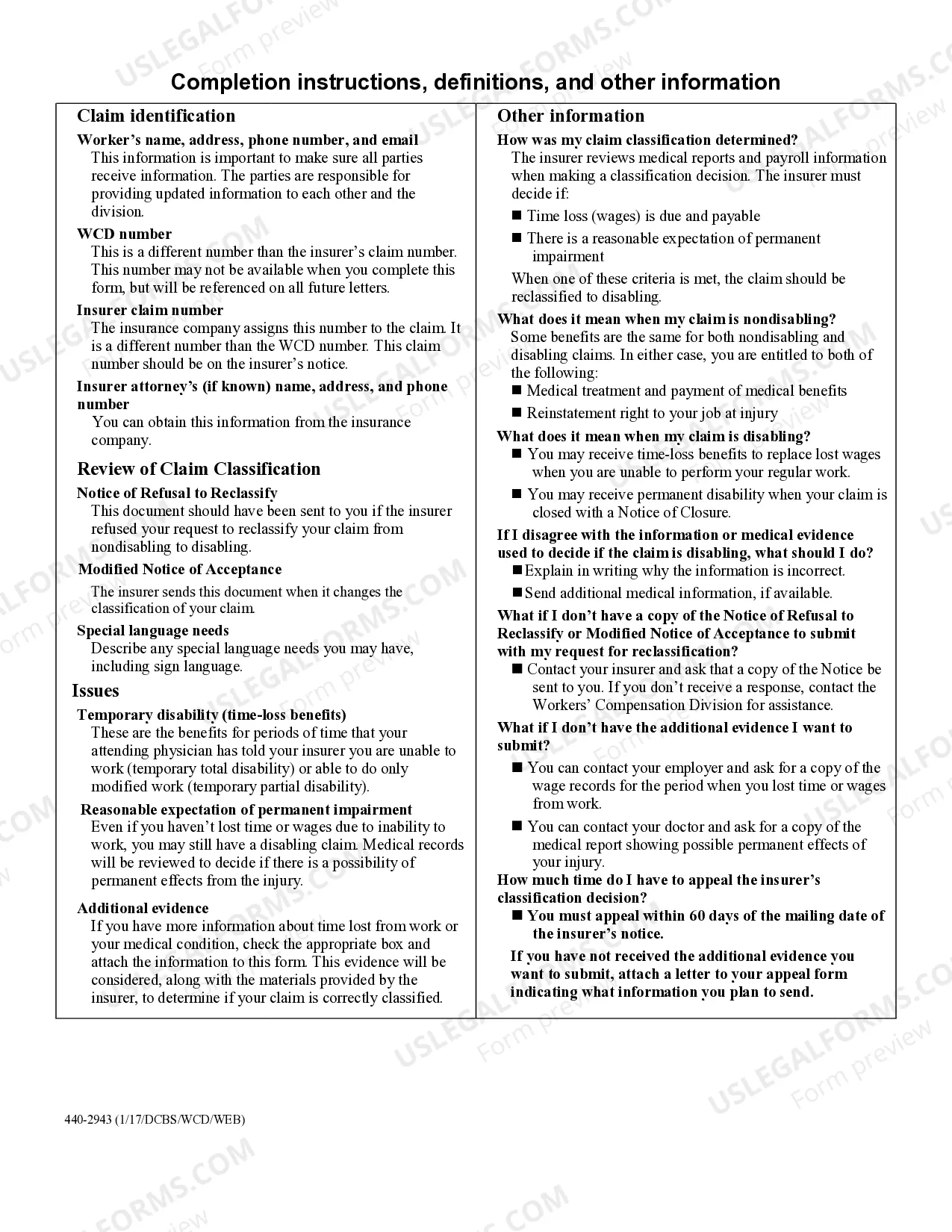 Preview Worker Request for Claim Classification Review