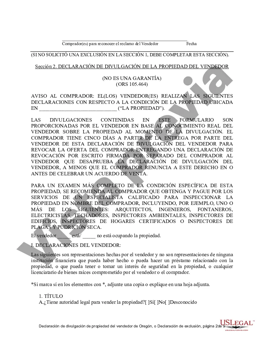 Preview Declaración de Divulgación de Ventas de Bienes Raíces Residenciales