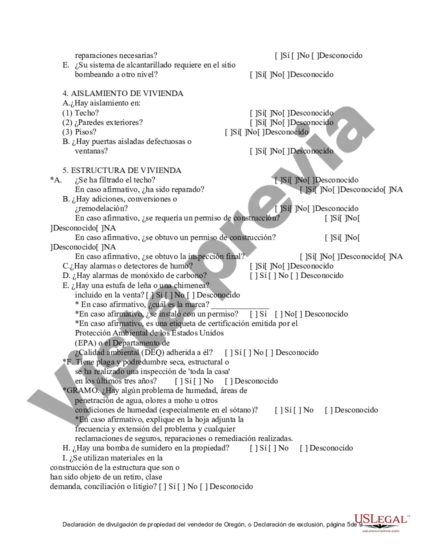 Preview Declaración de Divulgación de Ventas de Bienes Raíces Residenciales