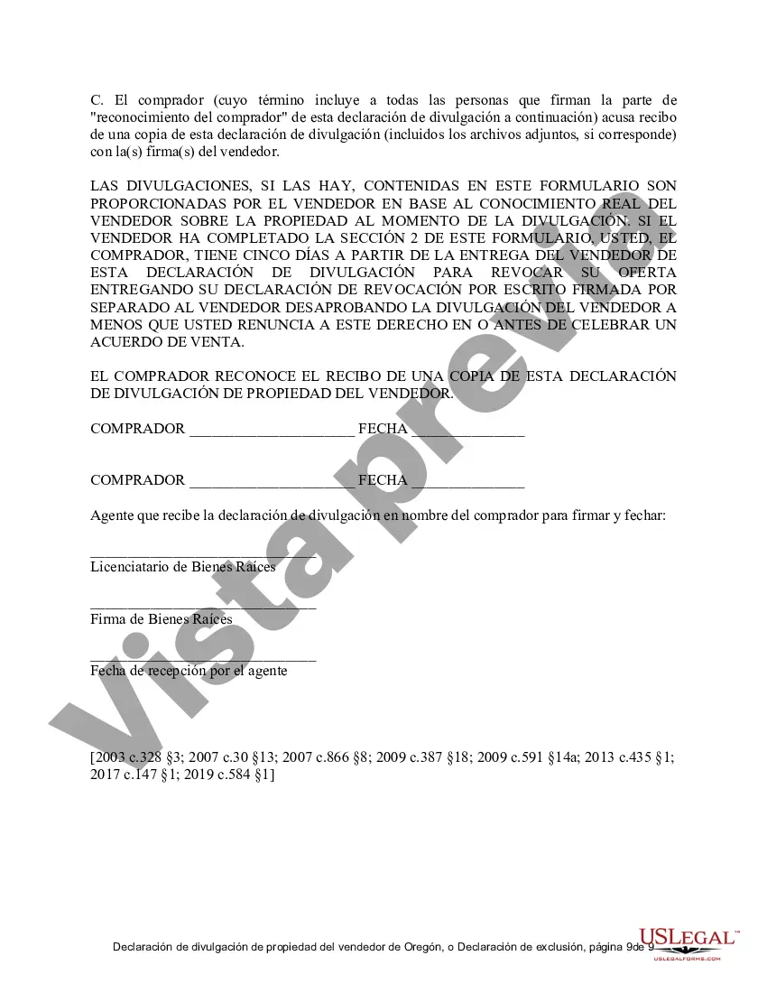 Preview Declaración de Divulgación de Ventas de Bienes Raíces Residenciales
