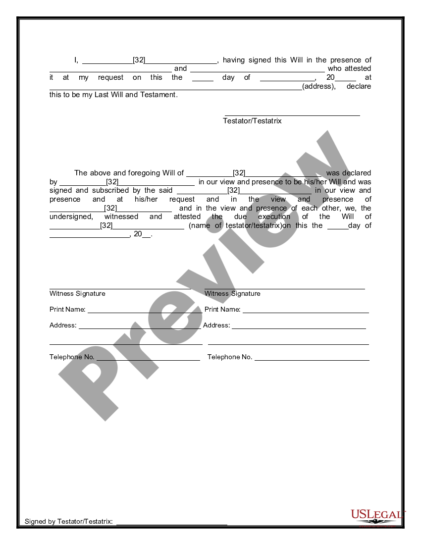 page 8 Mutual Wills containing Last Will and Testaments for Unmarried Persons living together with No Children preview