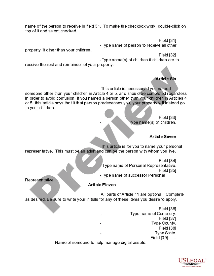 Preview Mutual Wills Package of Last Wills and Testaments for Man and Woman living together not Married with Adult Children
