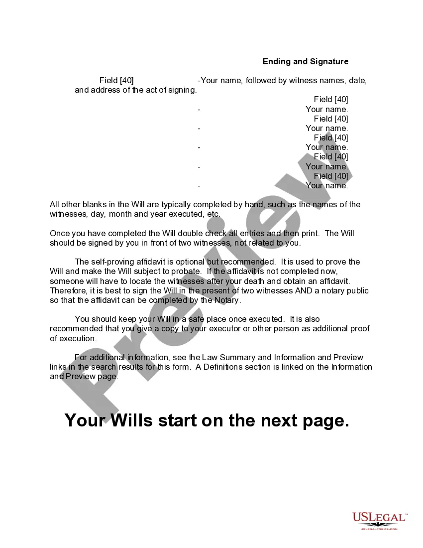 Preview Mutual Wills Package of Last Wills and Testaments for Man and Woman living together not Married with Adult Children