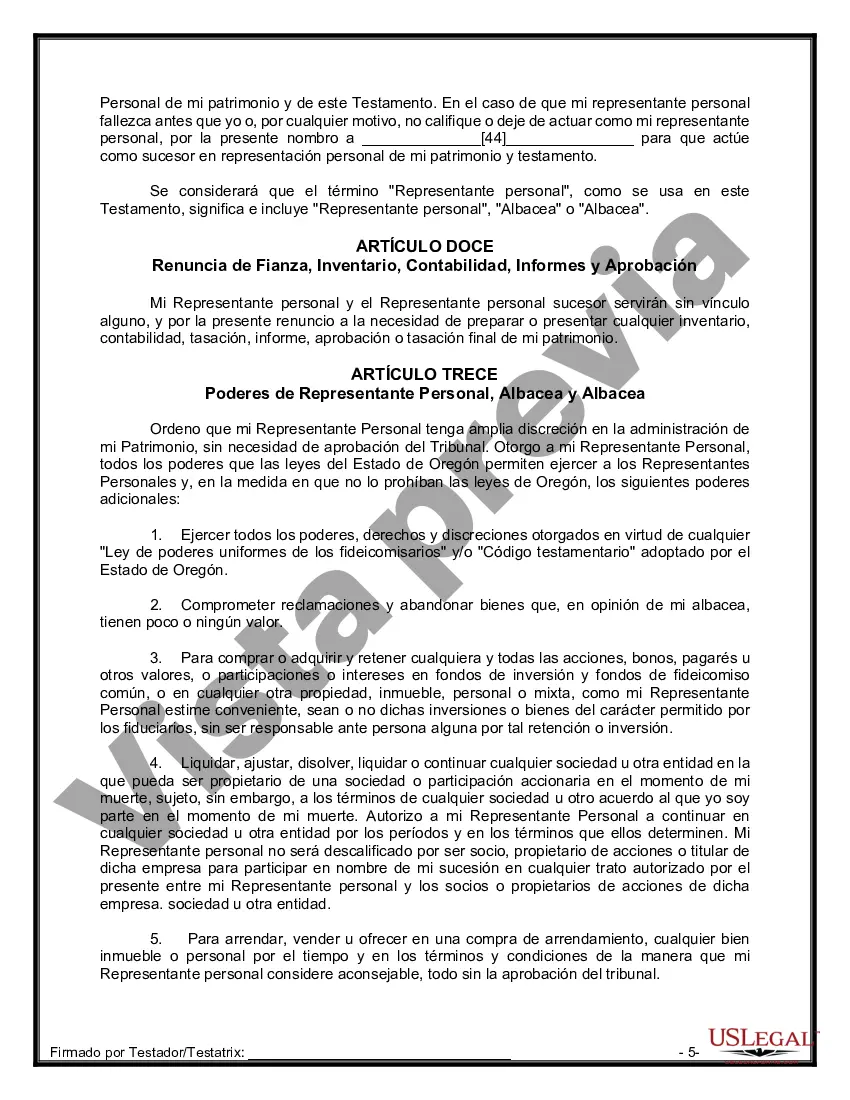 Preview Testamentos Mutuos o Últimas Voluntades y Testamentos para Personas Solteras que conviven con Hijos Menores