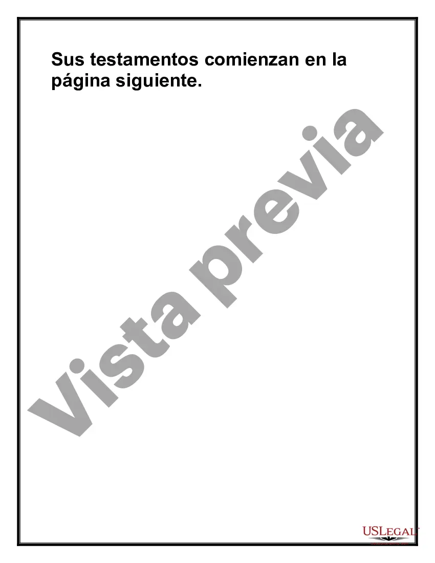 Preview Testamentos Mutuos o Últimas Voluntades y Testamentos para Personas Solteras que conviven con Hijos Menores