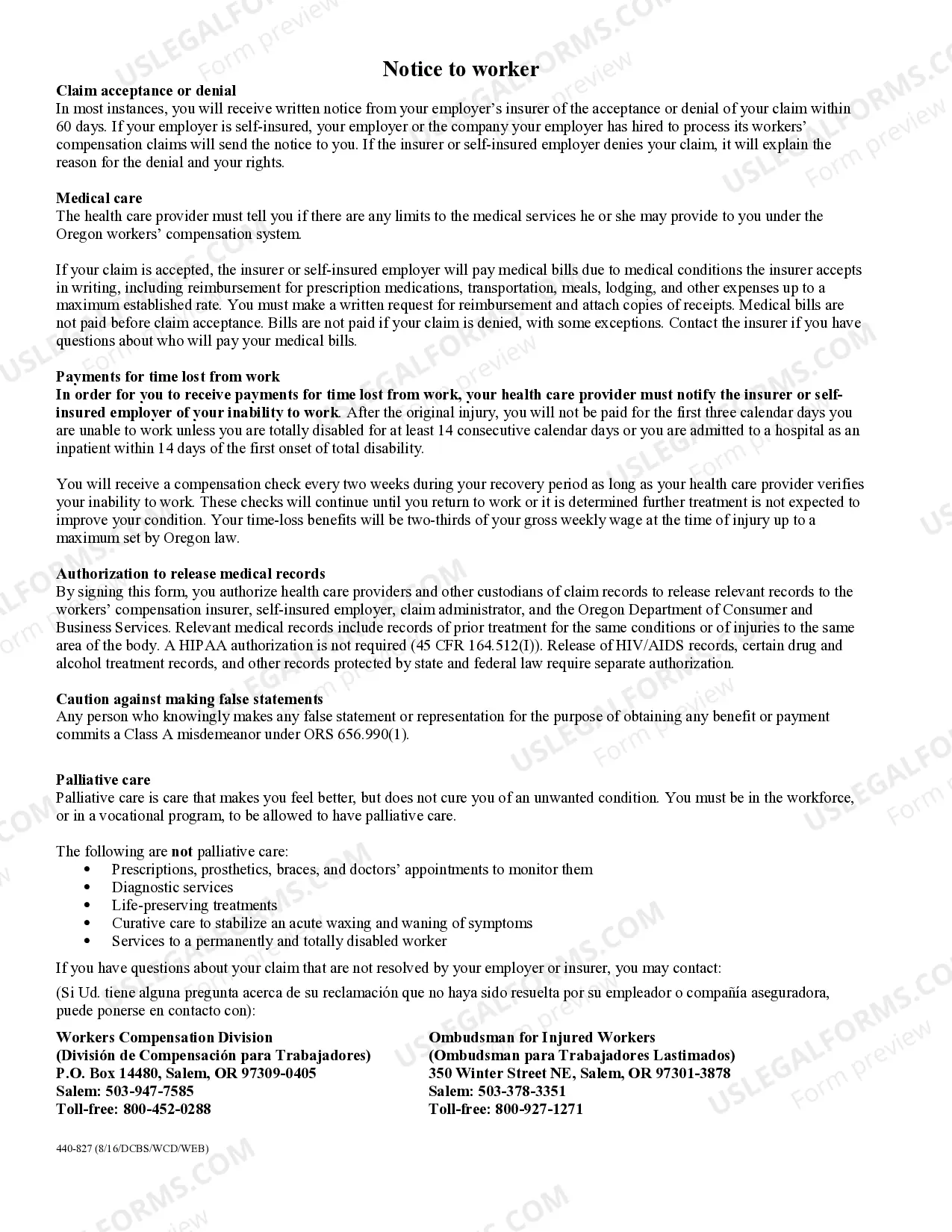 Preview Workers and Physicians Report for Workers Compensation Claim Form 827