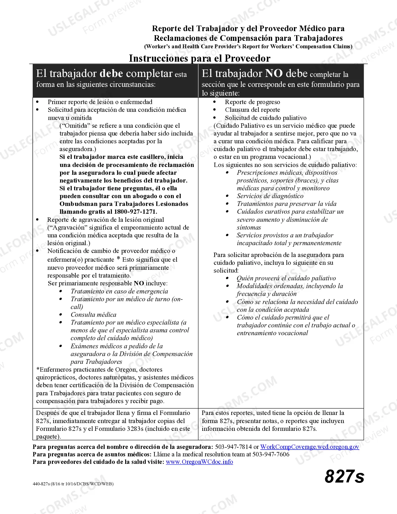 Preview Workers and Physicians Report for Workers Compensation Claim Form 827S