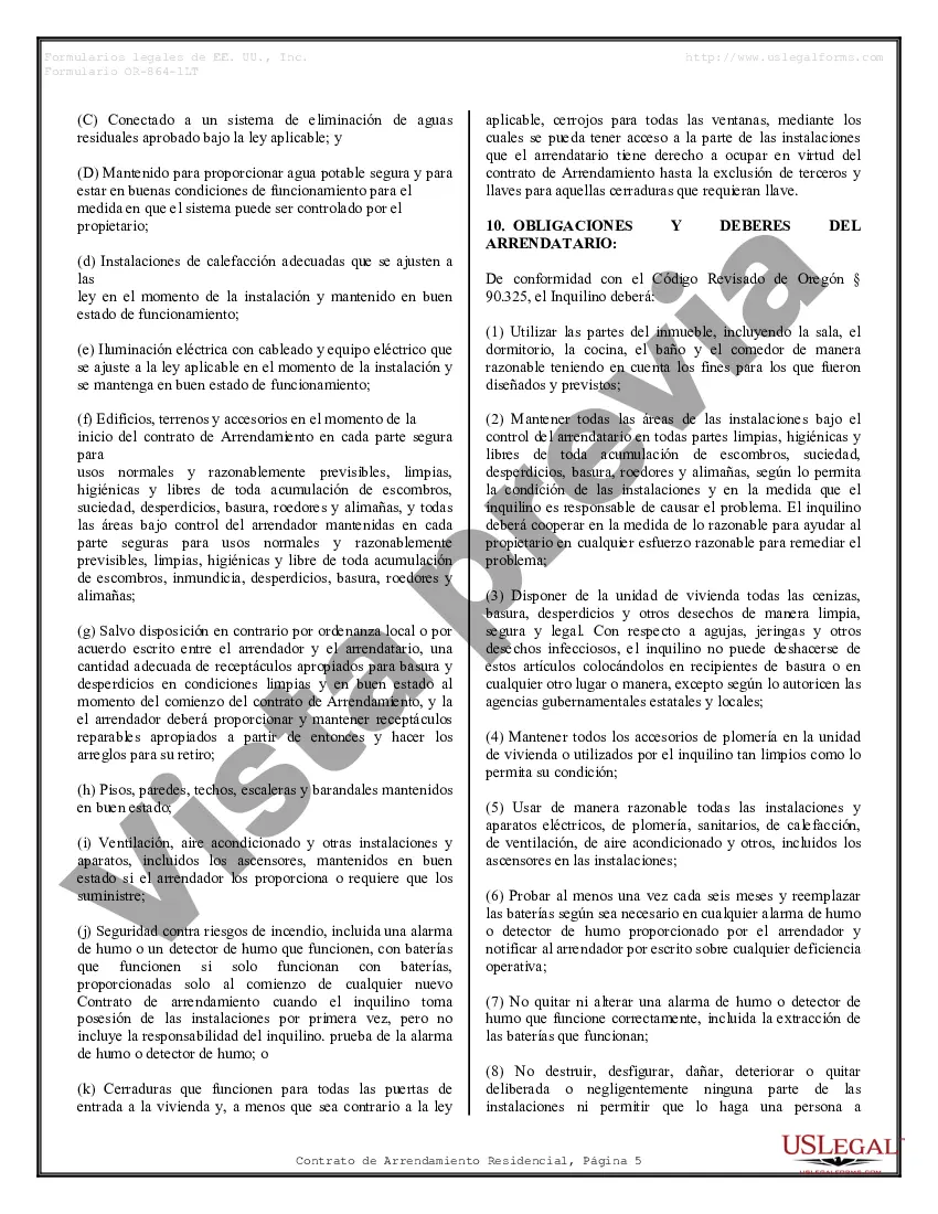 Preview Arrendamiento residencial o contrato de alquiler de mes a mes