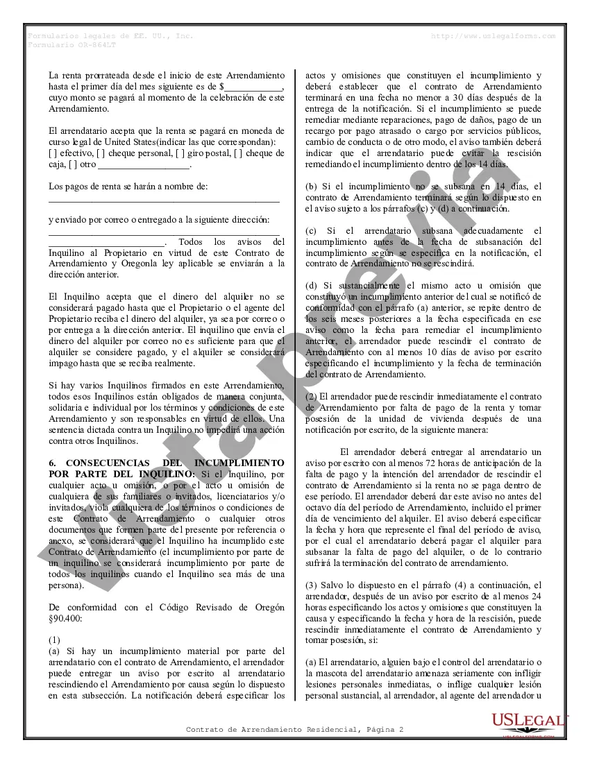 Preview Contrato de arrendamiento de alquiler residencial