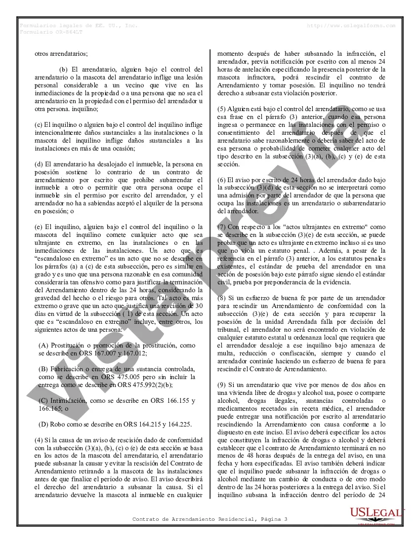 Preview Contrato de arrendamiento de alquiler residencial