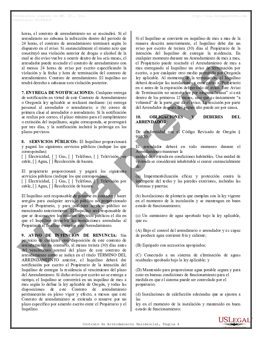 Preview Contrato de arrendamiento de alquiler residencial