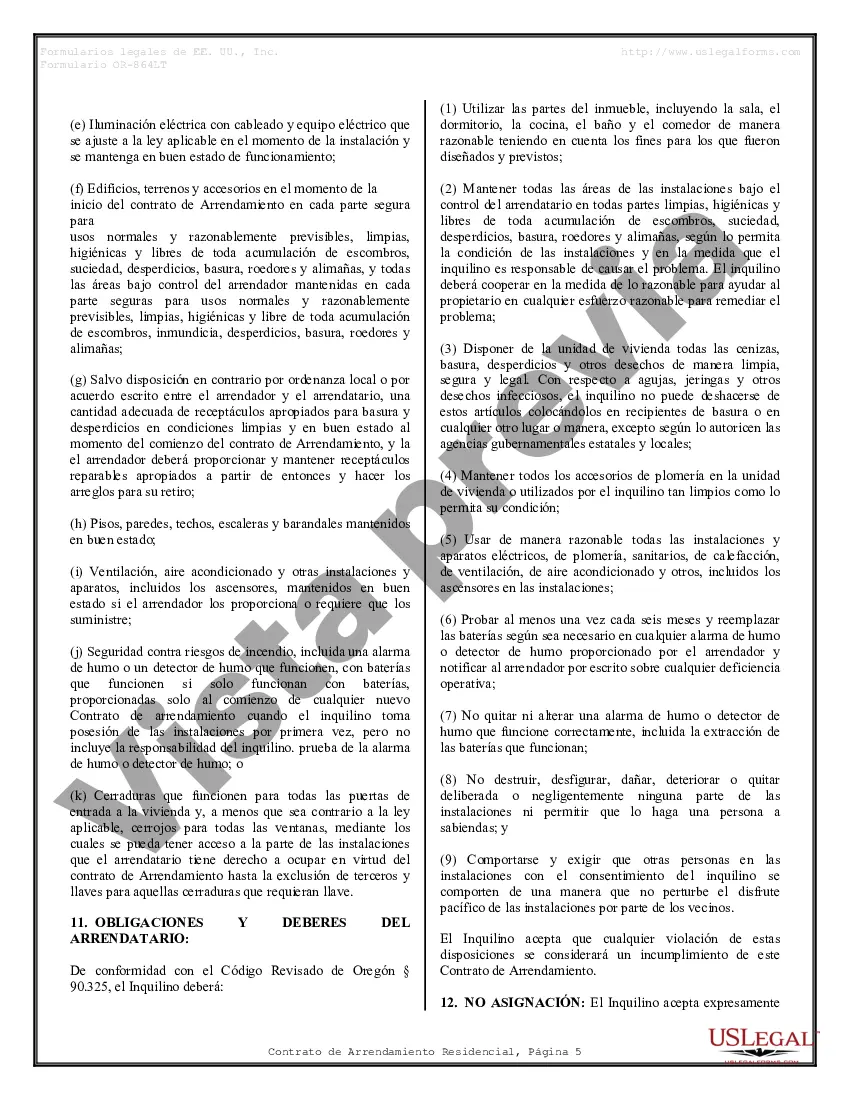 Preview Contrato de arrendamiento de alquiler residencial