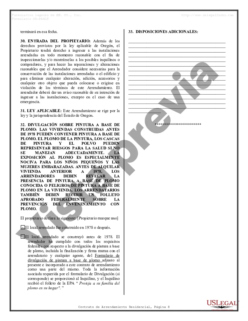 Preview Contrato de arrendamiento de alquiler residencial