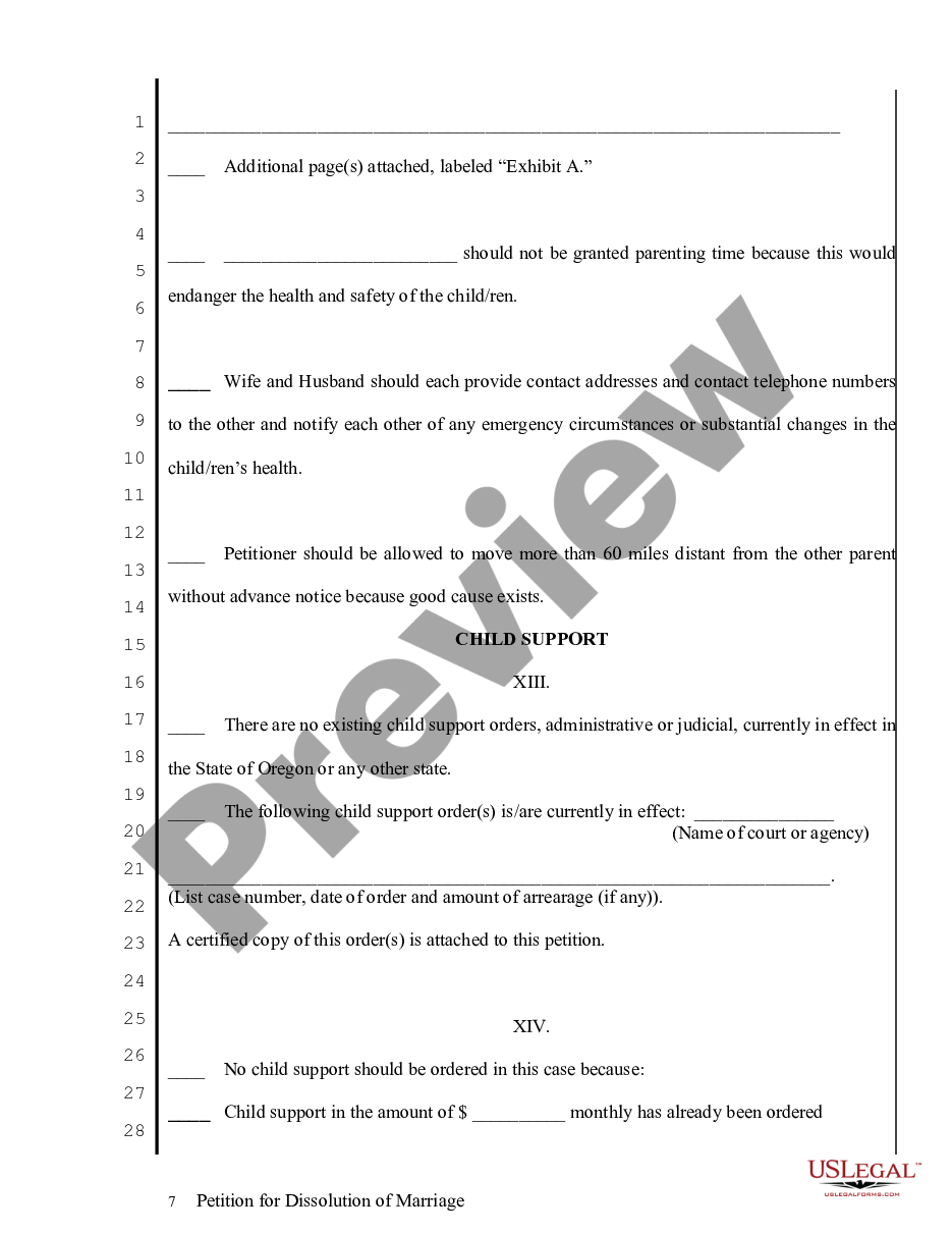 page 6 Petition for Dissolution of Marriage preview