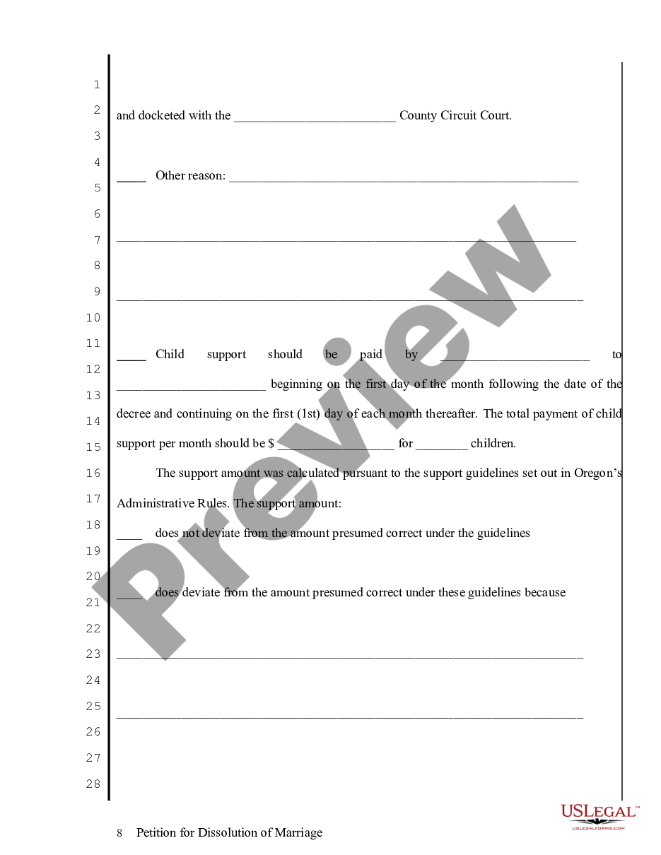 page 7 Petition for Dissolution of Marriage preview