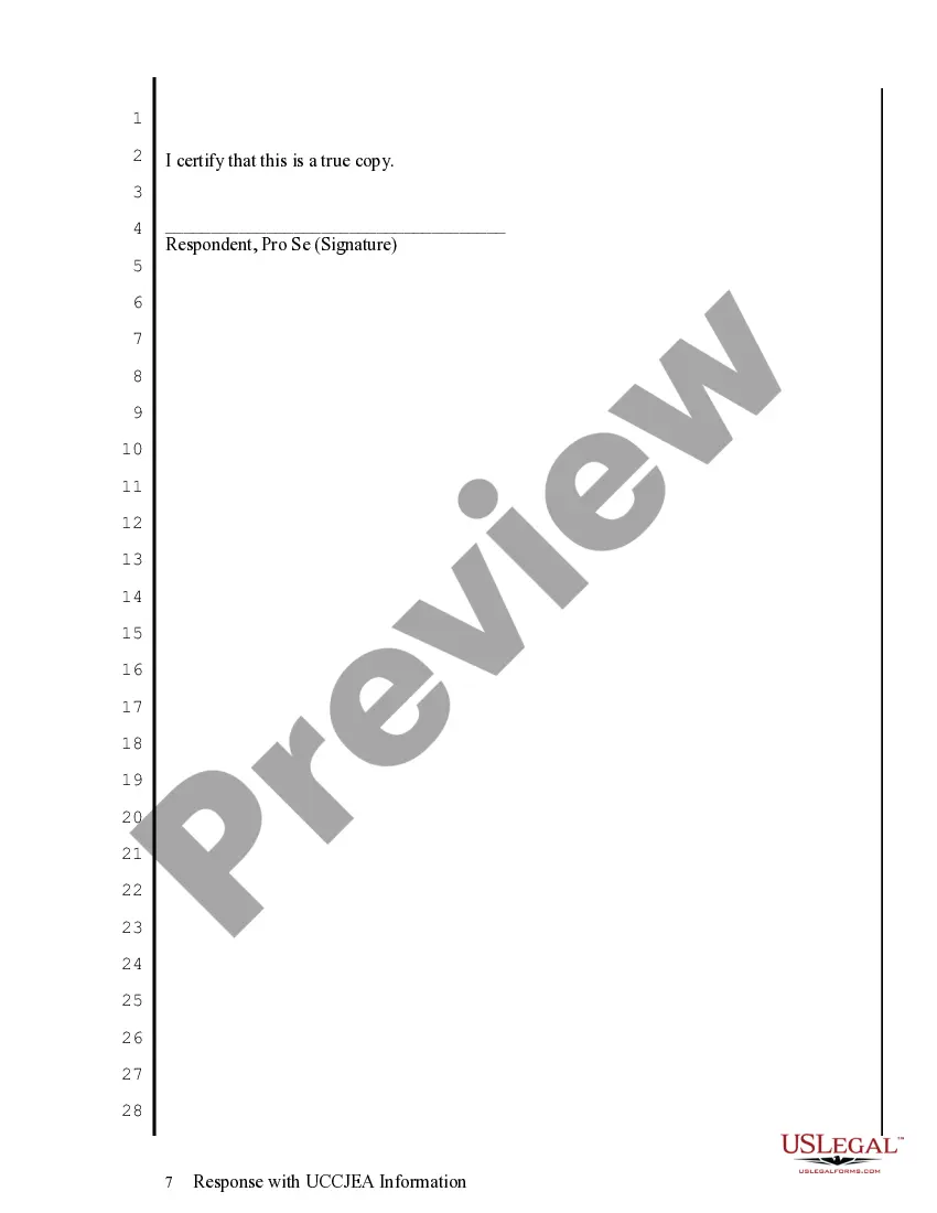 Preview Response with UCCJEA Information