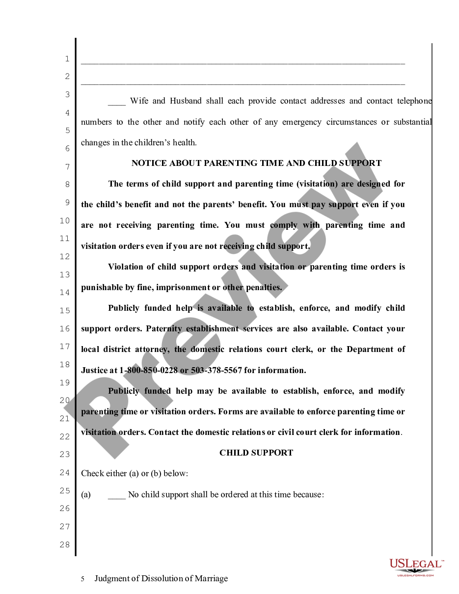 page 4 Judgment of Dissolution of Marriage preview