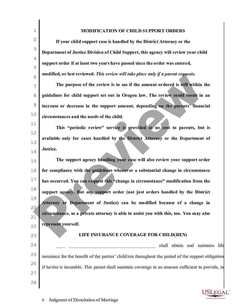 page 8 Judgment of Dissolution of Marriage preview