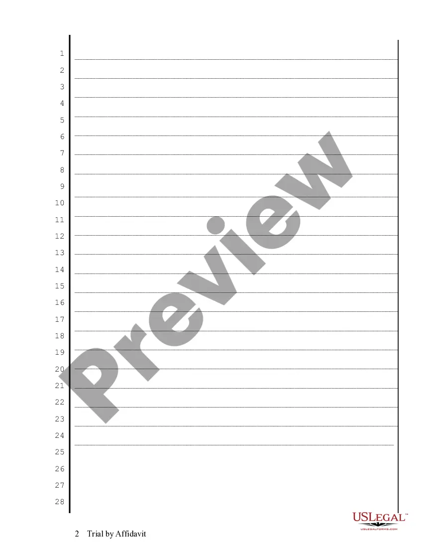 Preview Trial by Affidavit