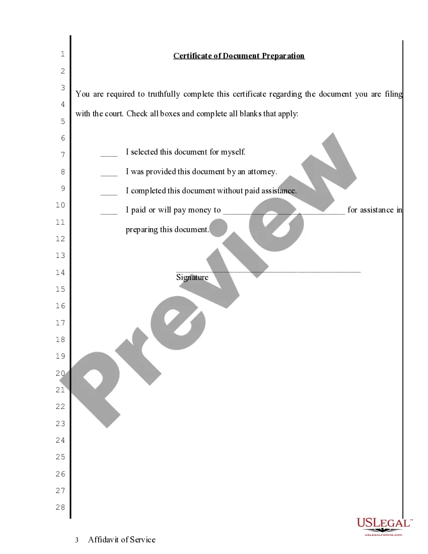 Get Affidavit of Service regarding Petition and Summons Preview Affidavit of Service regarding Petition and Summons