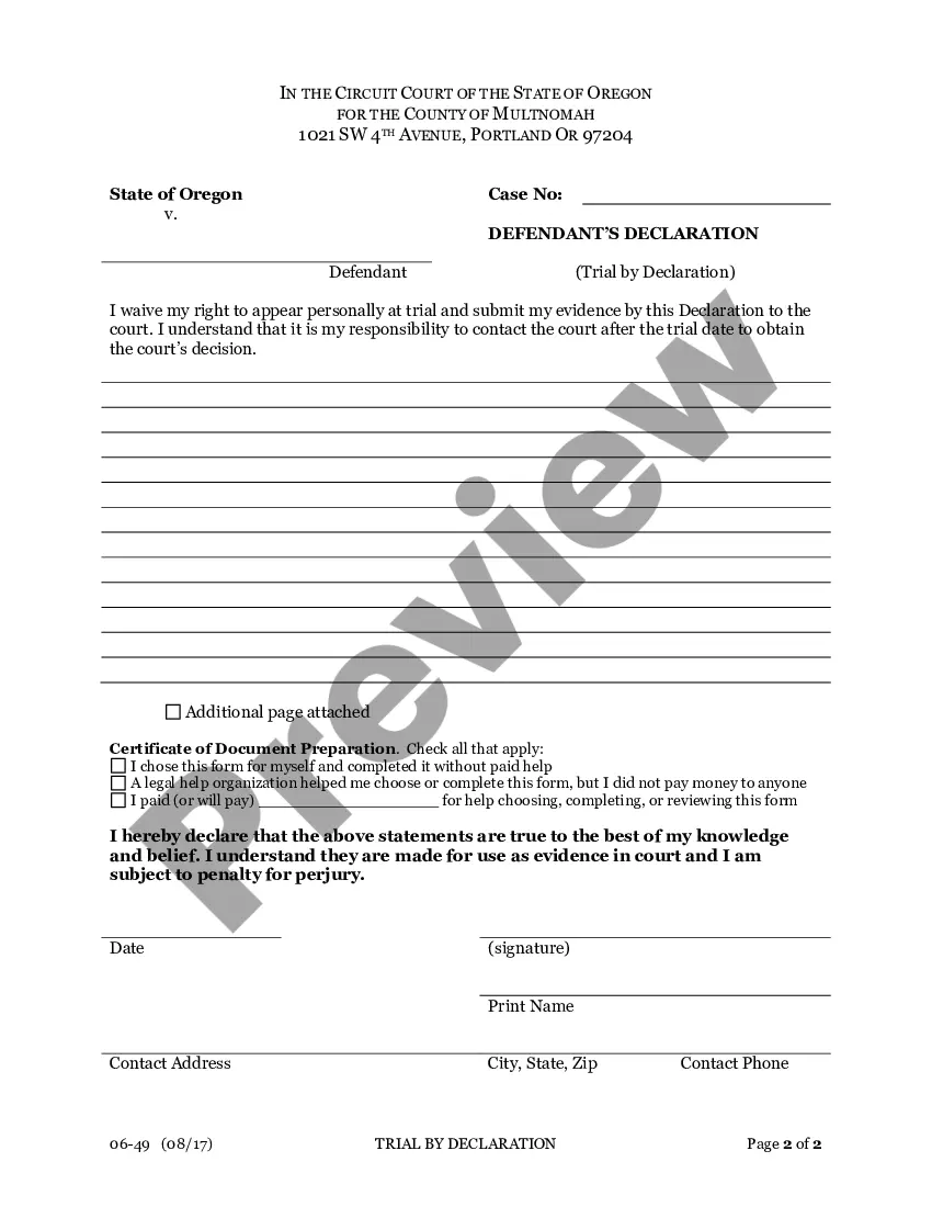 Get Trial by Affidavit - waiver Preview Trial by Affidavit - waiver