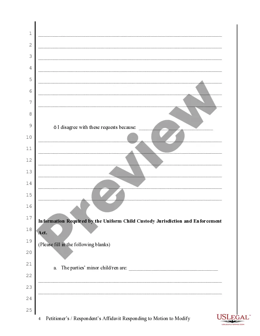 Get Response to Petition for Modification of Custody and Visitation Forms and Instructions Preview Response to Petition for Modification of Custody and Visitation Forms and Instructions
