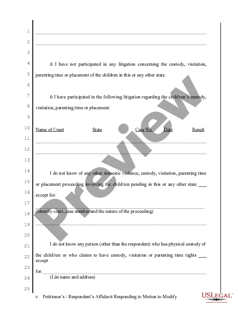 Get Response to Petition for Modification of Custody and Visitation Forms and Instructions Preview Response to Petition for Modification of Custody and Visitation Forms and Instructions