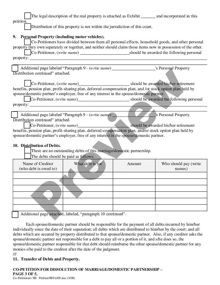 Get Co-Petition for Dissolution of Marriage Preview Co-Petition for Dissolution of Marriage
