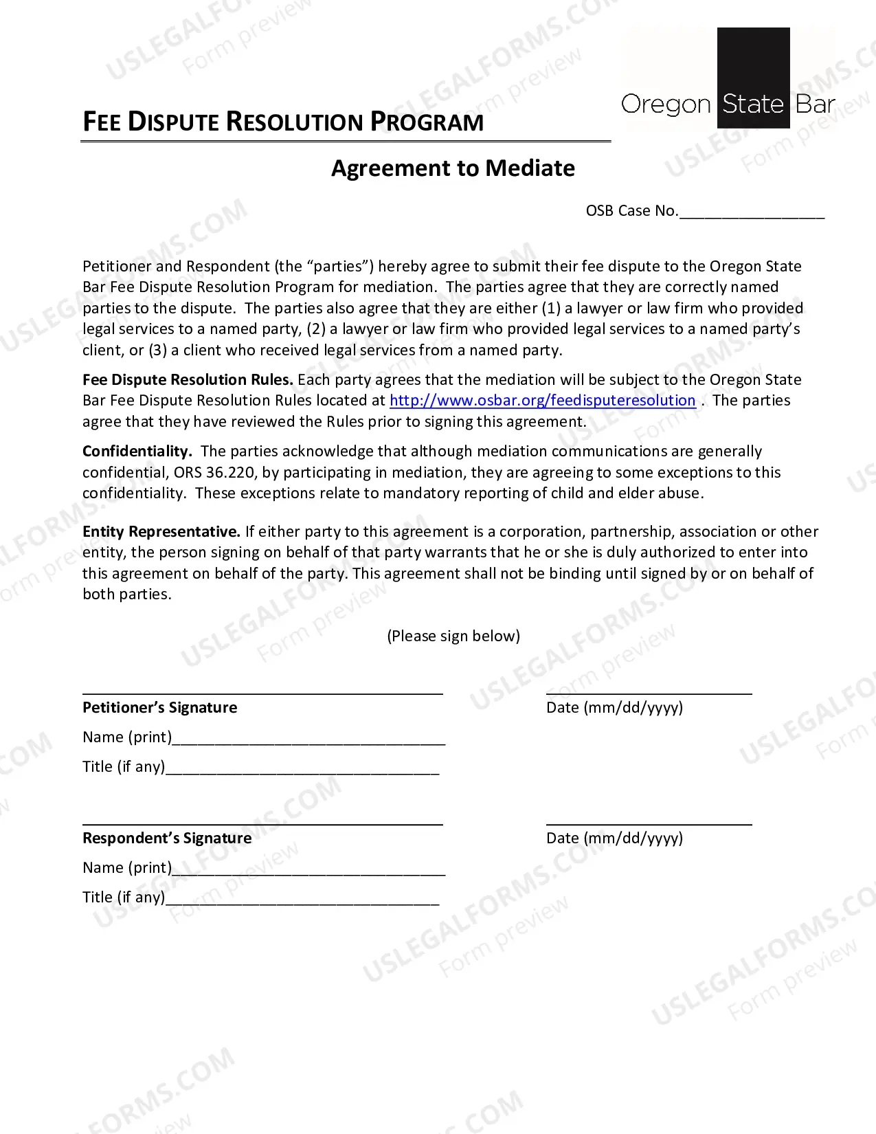 Preview Petition and Agreement for Arbitration of Fee Dispute