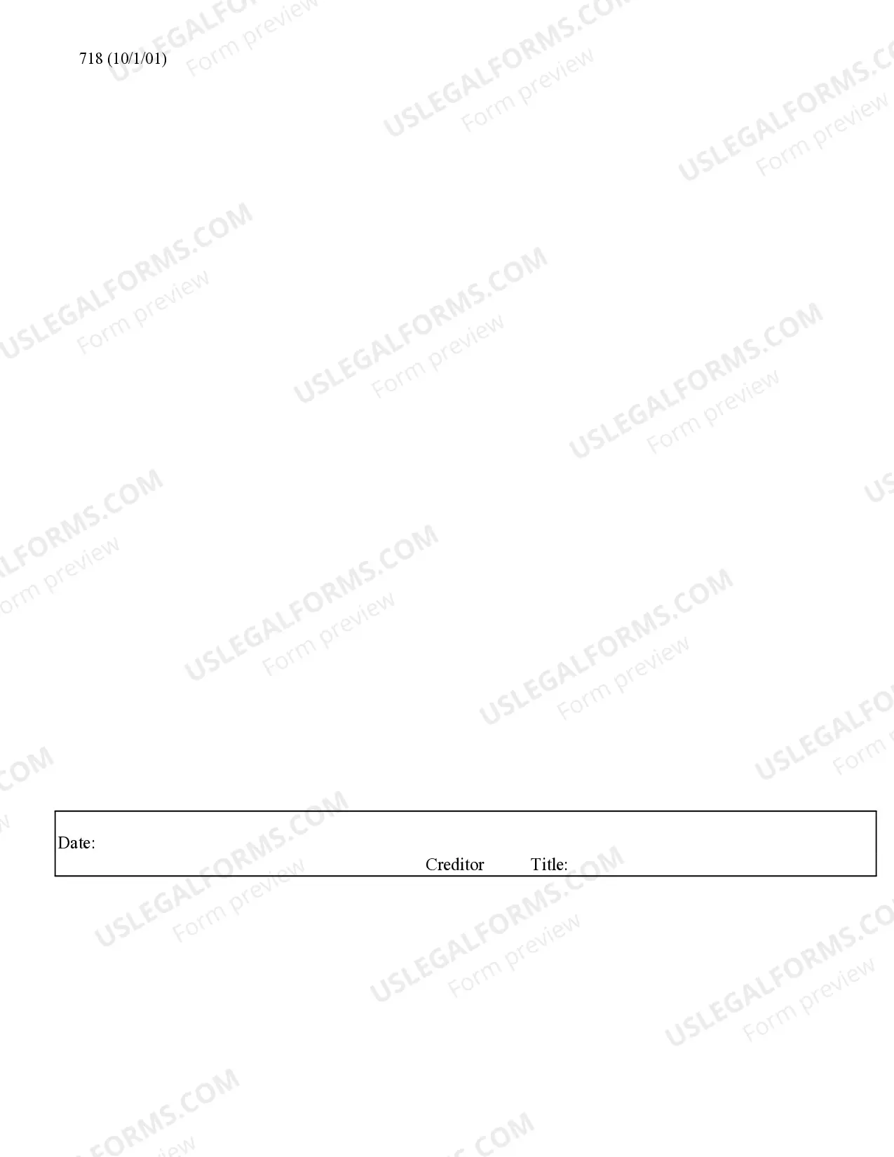Preview Reaffirmation Coversheet