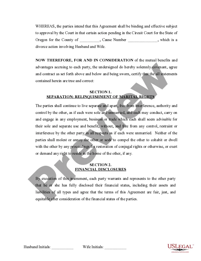Preview Marital Domestic Separation and Property Settlement Agreement Adult Children Parties May have Joint Property or Debts where Divorce Action Filed