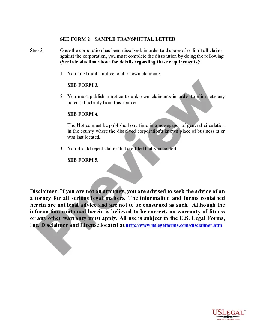 Preview Oregon Dissolution Package to Dissolve Corporation