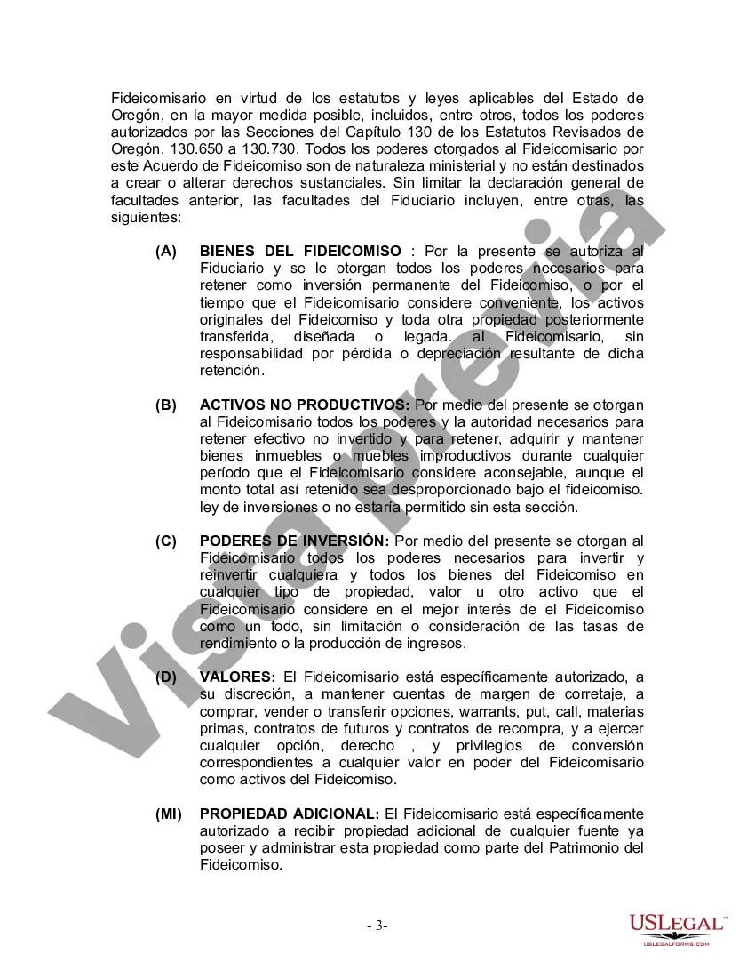 Preview Fideicomiso en Vida para Individuos Solteros, Divorciados o Viudos (o Viudos) sin Hijos