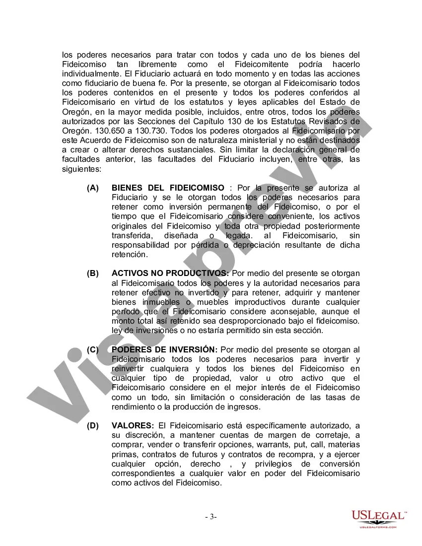 Preview Fideicomiso en Vida para Individuos Solteros, Divorciados o Viudos (o Viudos) con Hijos