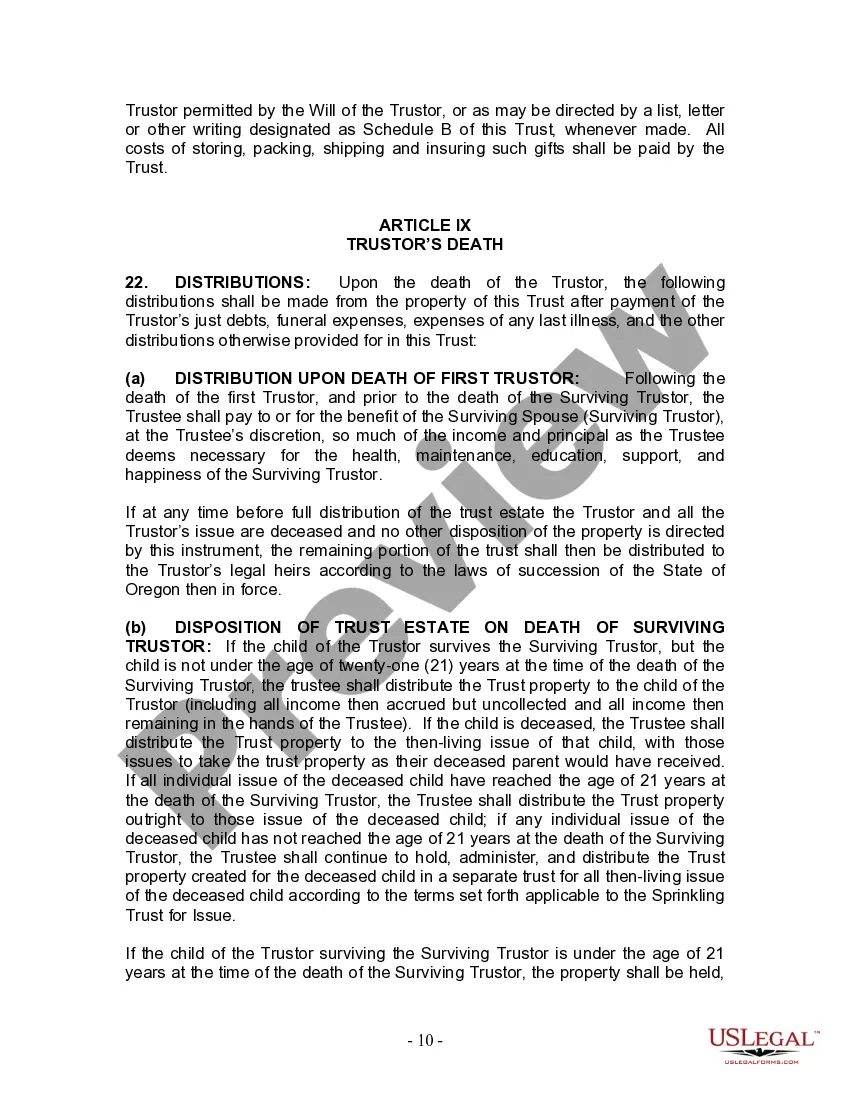 Get Living Trust for Husband and Wife with One Child Preview Living Trust for Husband and Wife with One Child