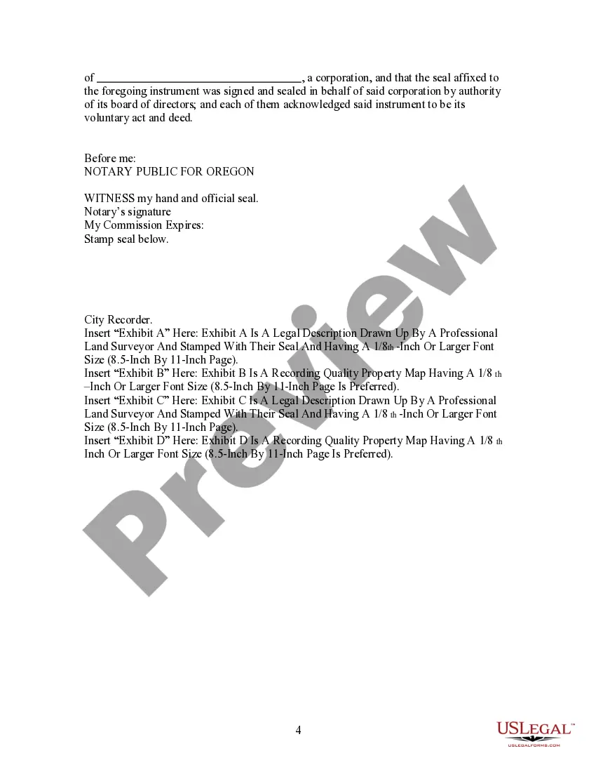 Preview Public Utilities Easement - temporary and permanent