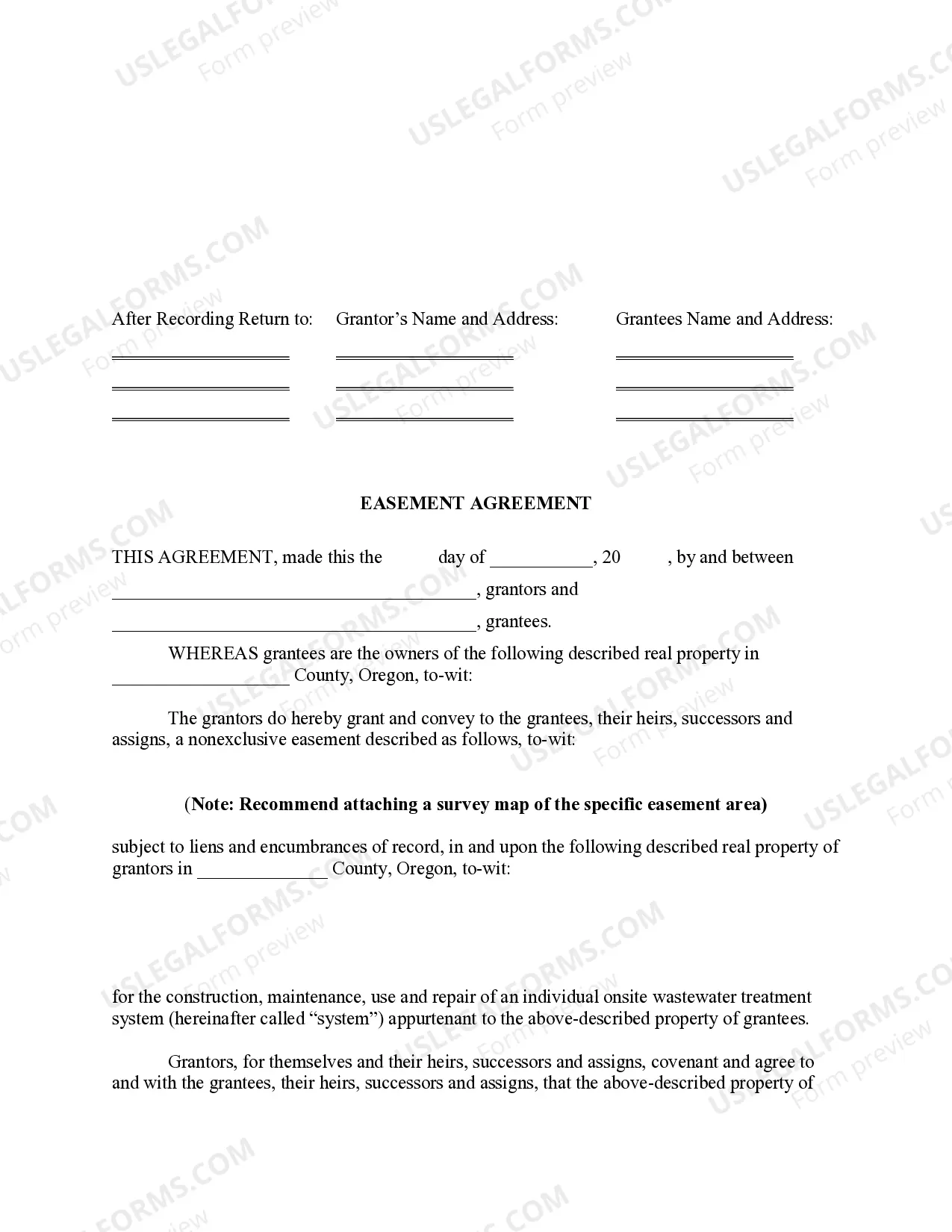 Preview Septic System Easement Agreement