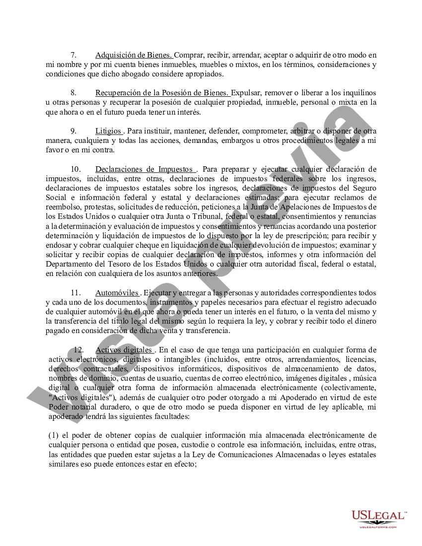 Preview Poder notarial para la propiedad y las finanzas