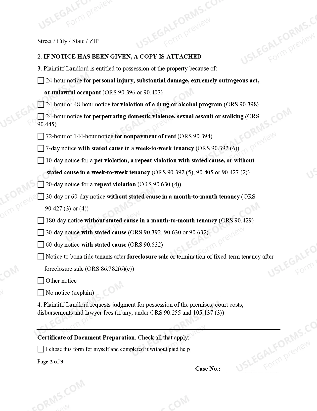 Preview Residential Eviction Complaint