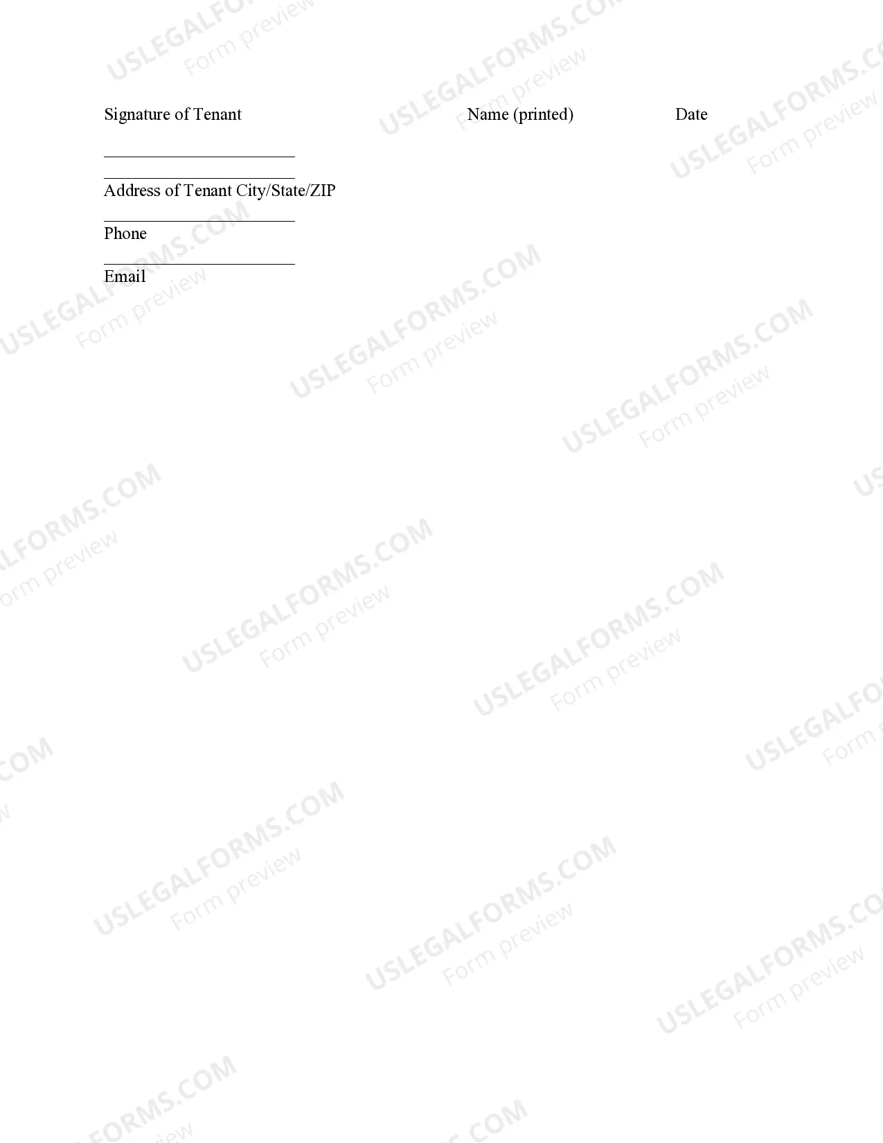 Preview Answer to Residential Eviction