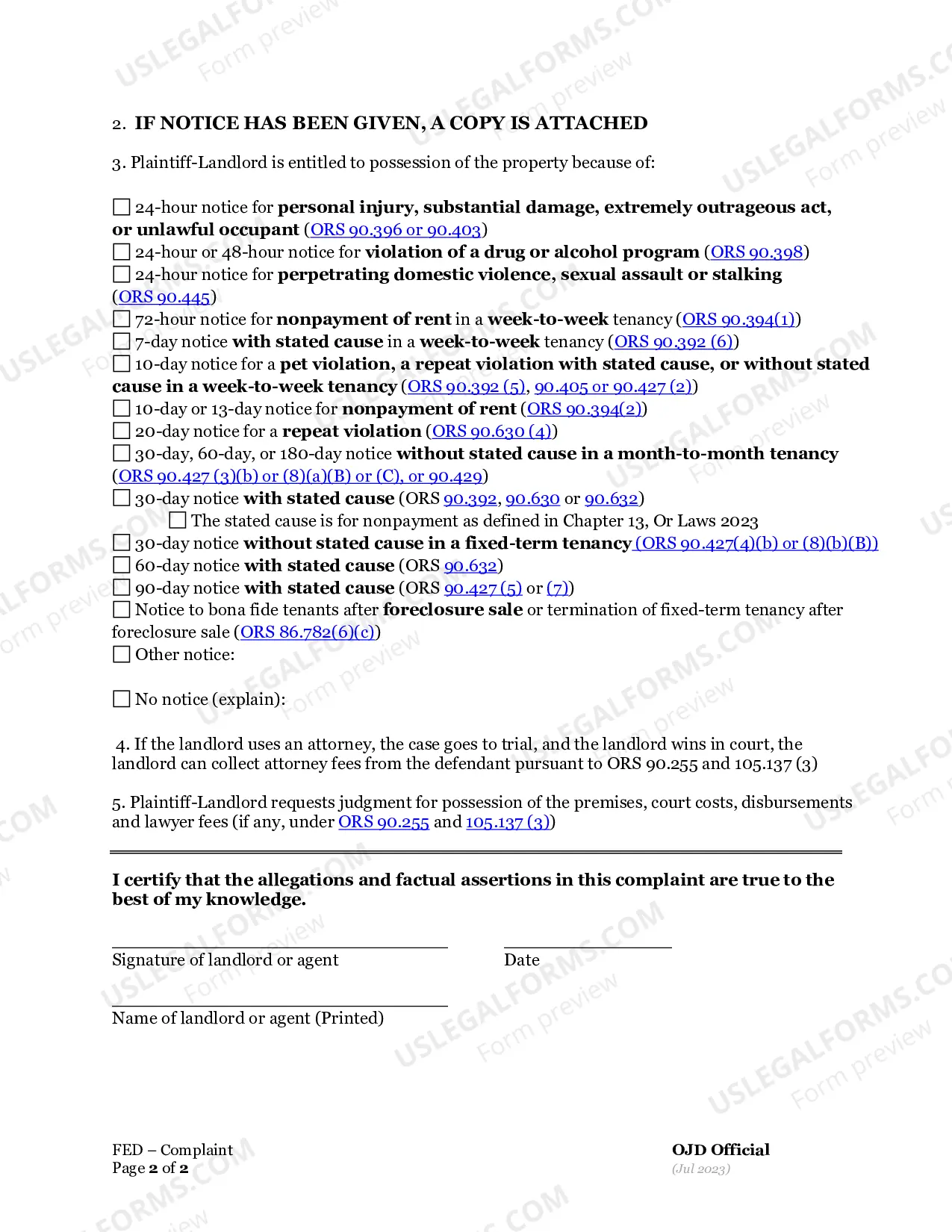 Preview Residential Eviction Complaint