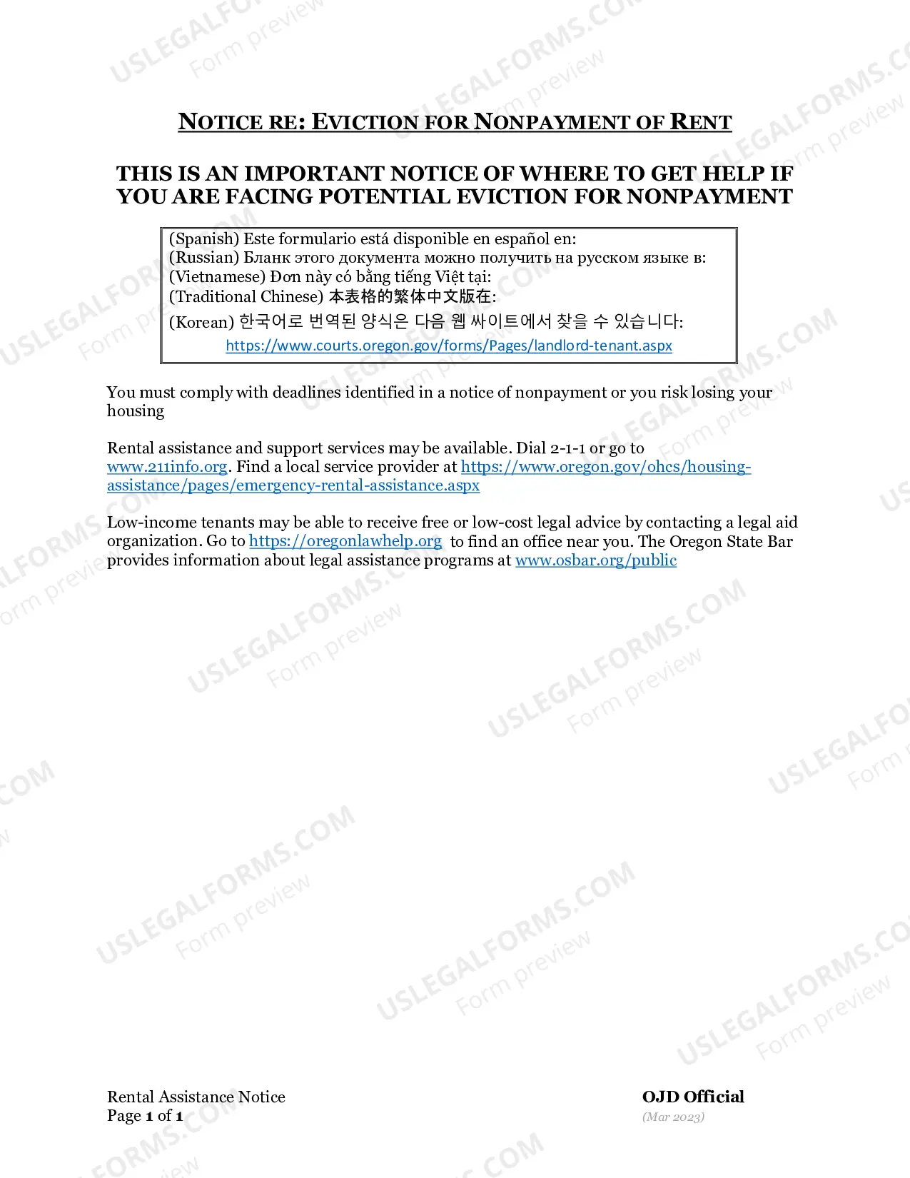 Preview Residential Eviction Summons