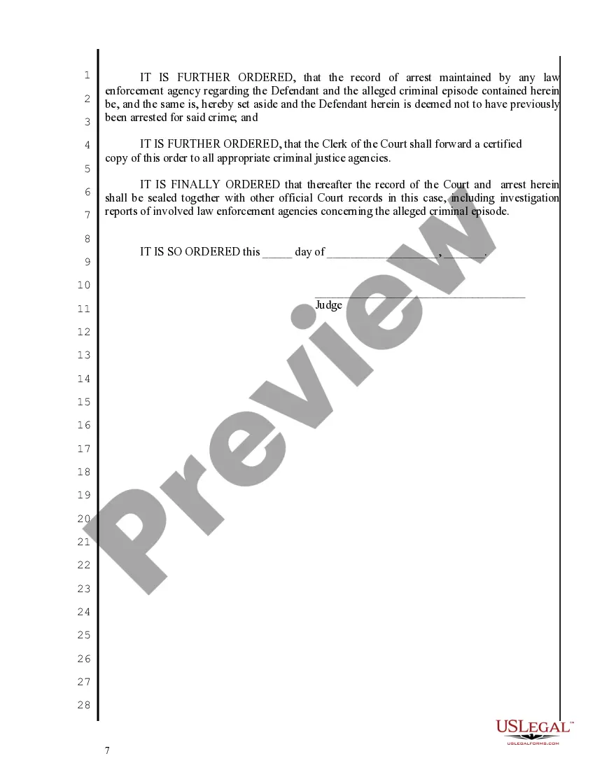 Preview Oregon Expungement Package - Acquitted