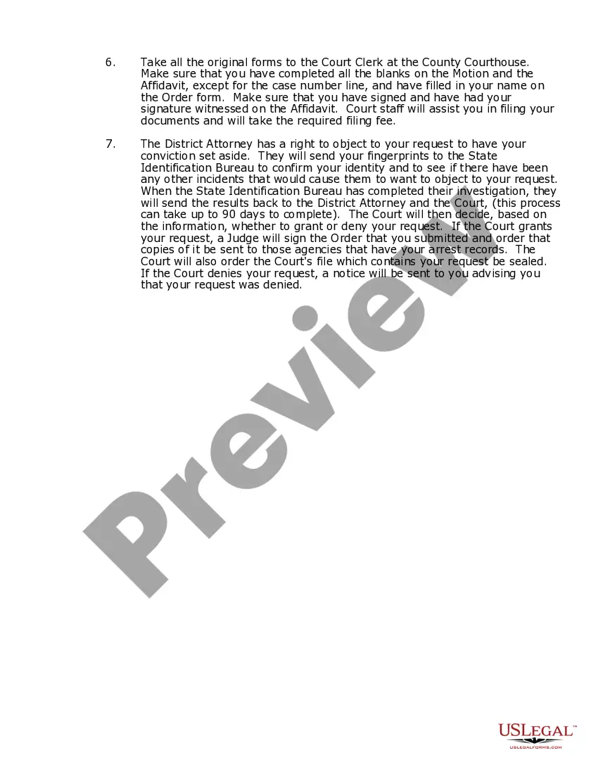 Preview Oregon Expungement Package - Convicted more than 3 years ago