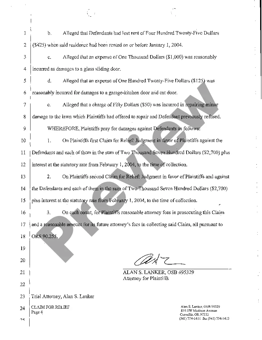 Get A01 Complaint Landlord Tenant Failure To Return Security Deposit and Bad Faith Preview A01 Complaint Landlord Tenant Failure To Return Security Deposit and Bad Faith