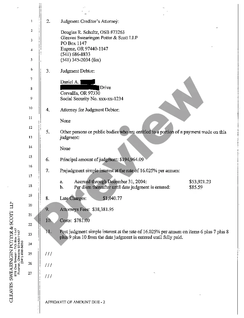 Get A09 Affidavit of Amount Due Preview A09 Affidavit of Amount Due