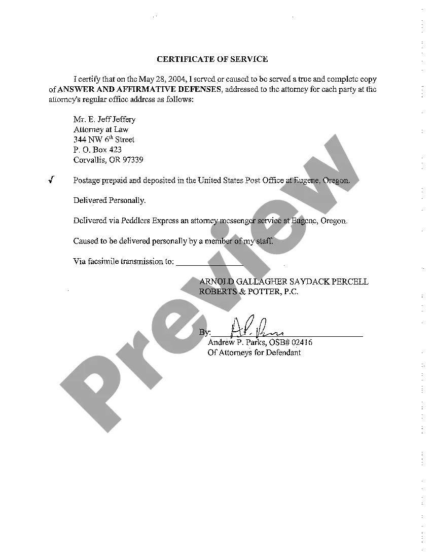 Preview A03 Answer and Affirmative Defenses