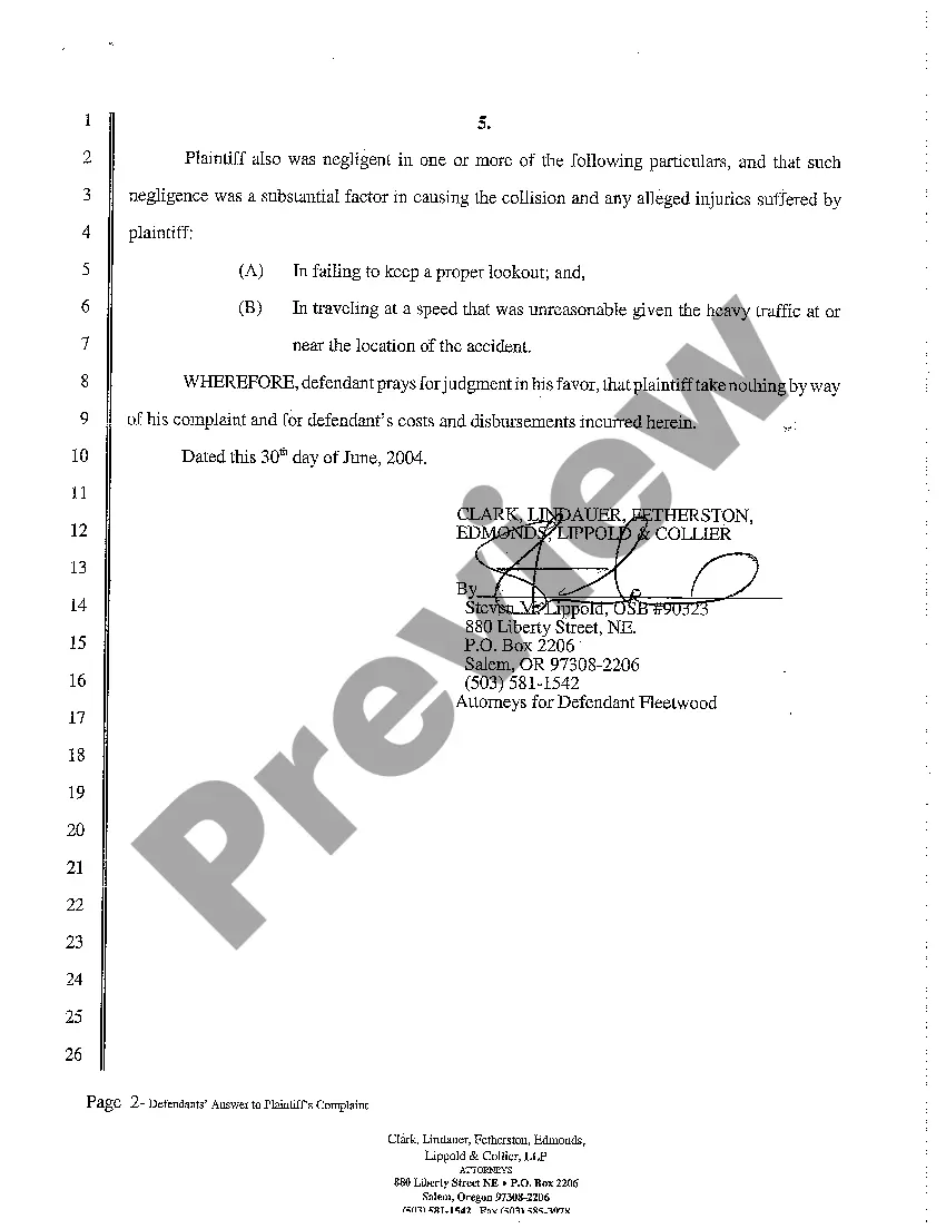 Get A02 Defendant's Answer to Plaintiff's Complaint Preview A02 Defendant's Answer to Plaintiff's Complaint