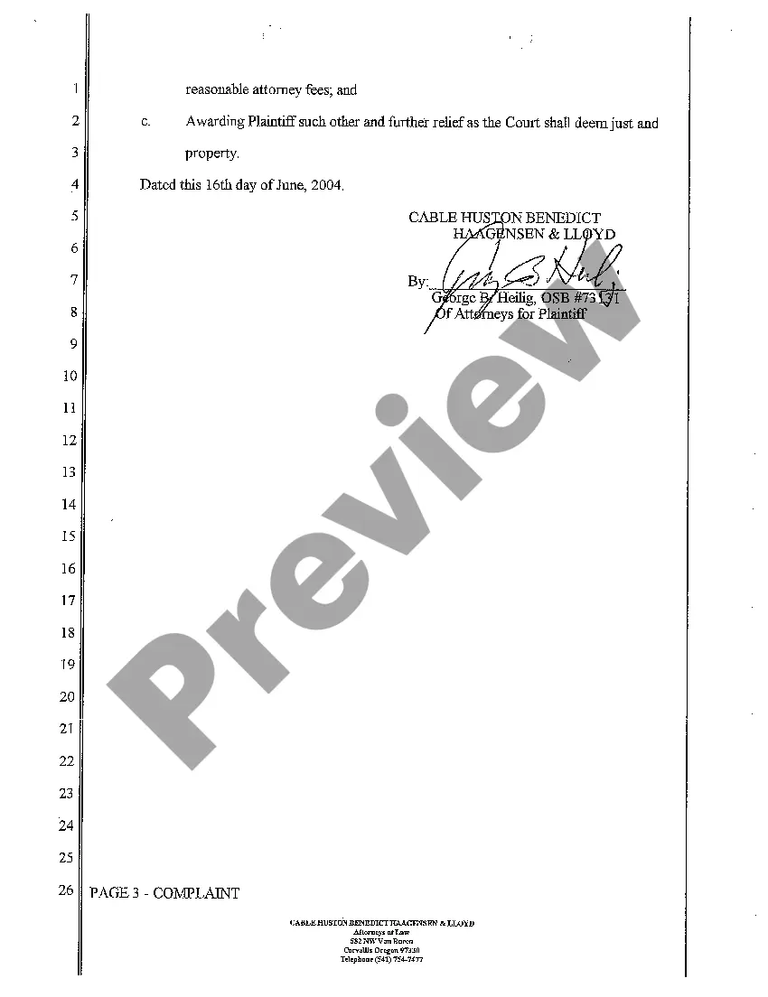 Preview A01 Complaint for Specific Performance of the Purchase of a Corporation